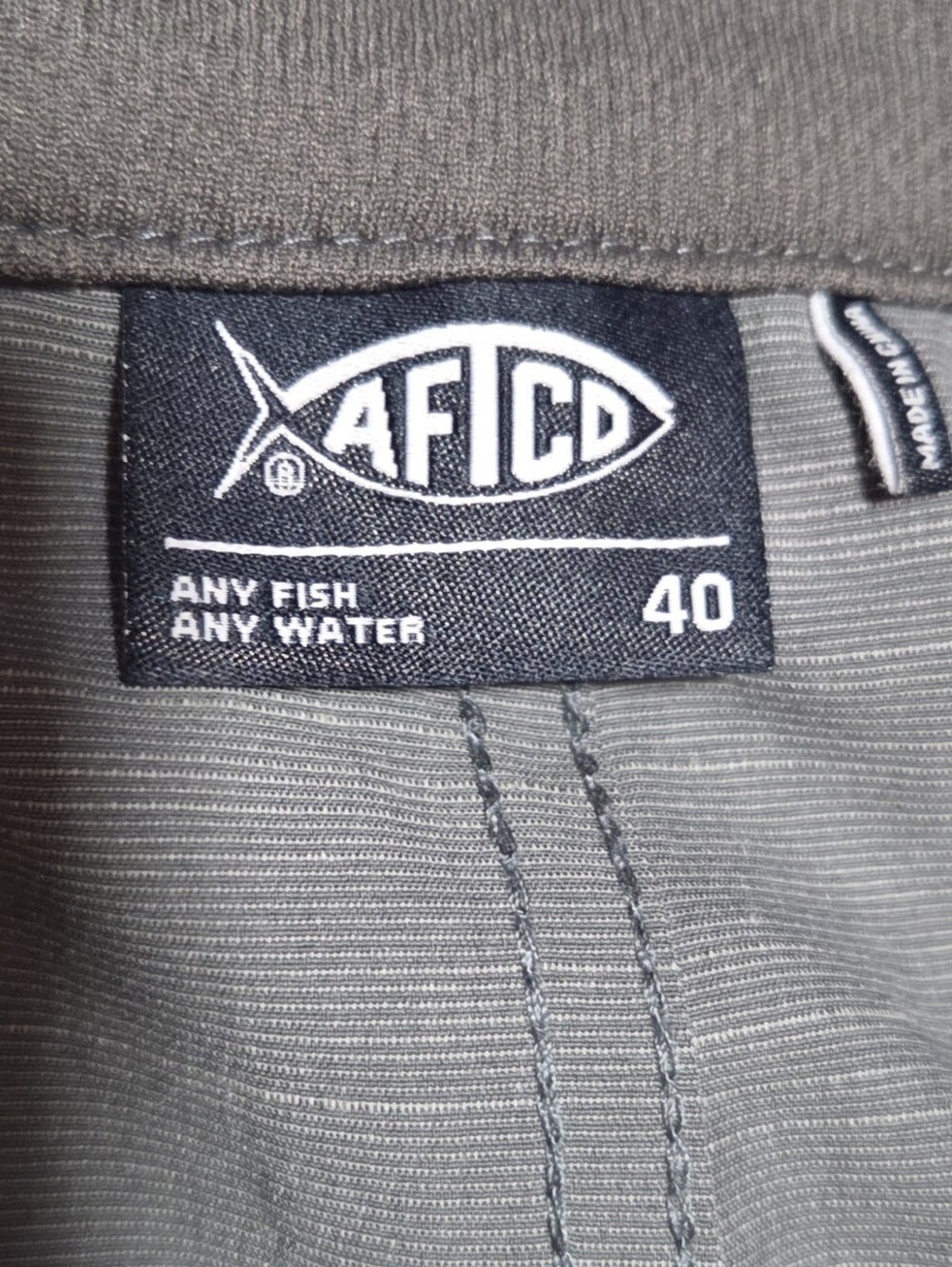 Two Pairs of Aftco Hybrid Fishing Chino Performance Shorts Gray & Blue Size 40 - Picture 5 of 10